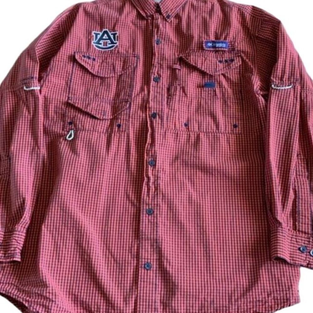 Columbia Super Bonehead Long Sleeve Shirt,‎ Auburn University size Medium